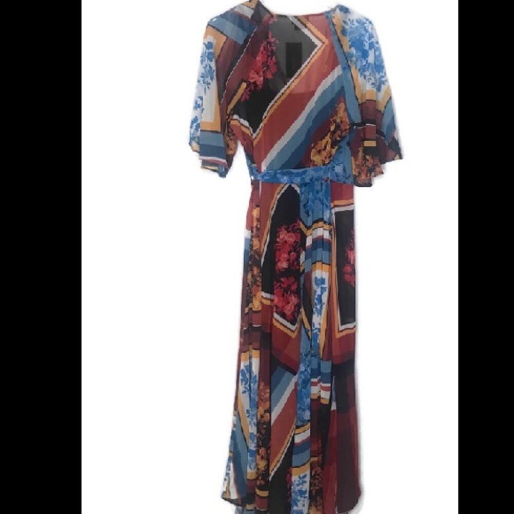 City Chic Golden Rose Maxi Dress Size 14 NEW - Picture 8 of 11